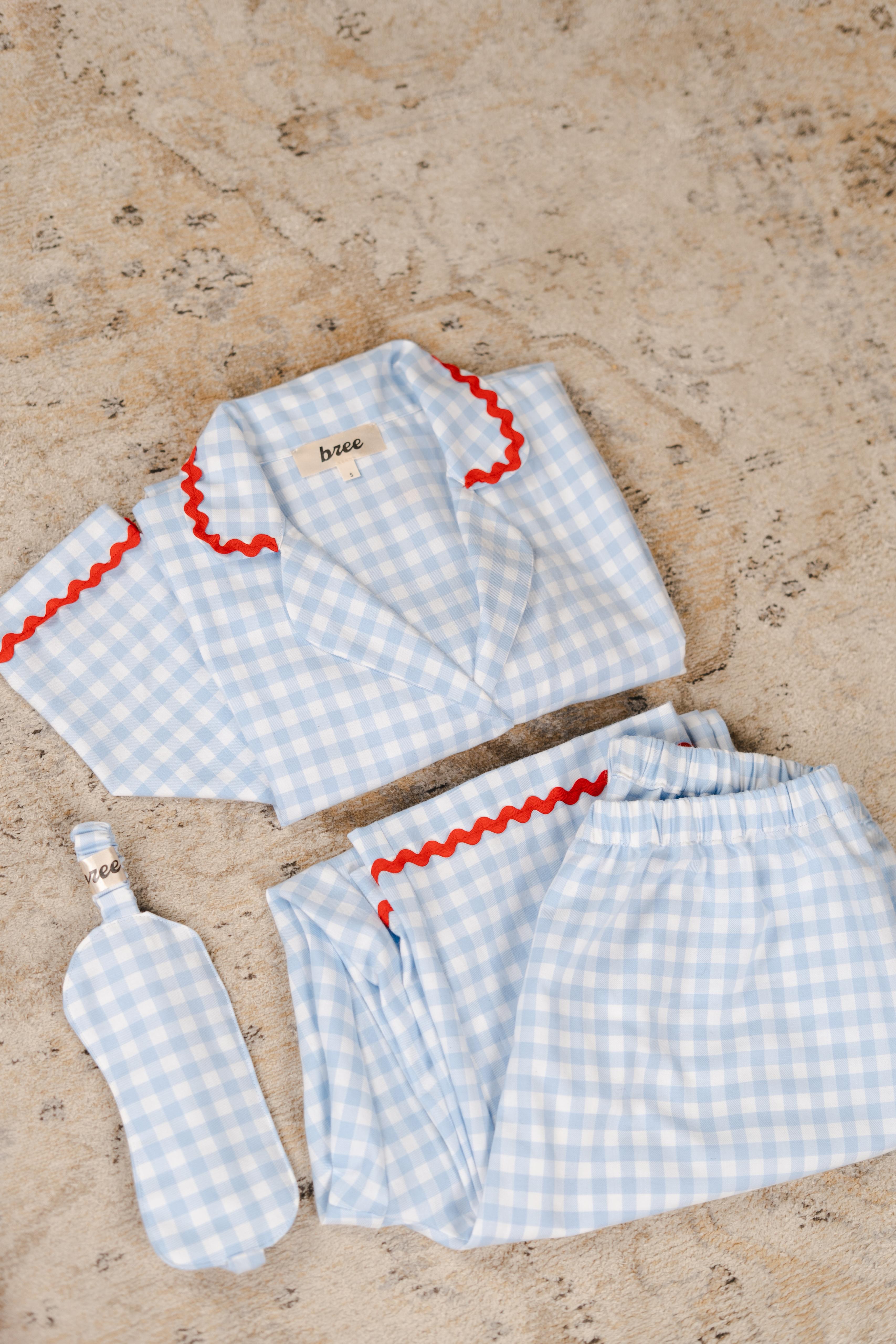 Cherry Blue Pijama + Necessaire + Venda Olhos